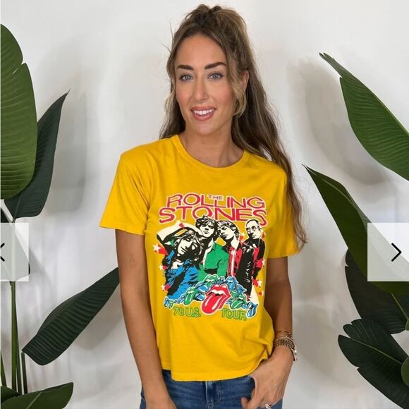 Daydreamer Women's Rolling Stones 78 US Tour Ringer Tee Size Small - Picture 1 of 7